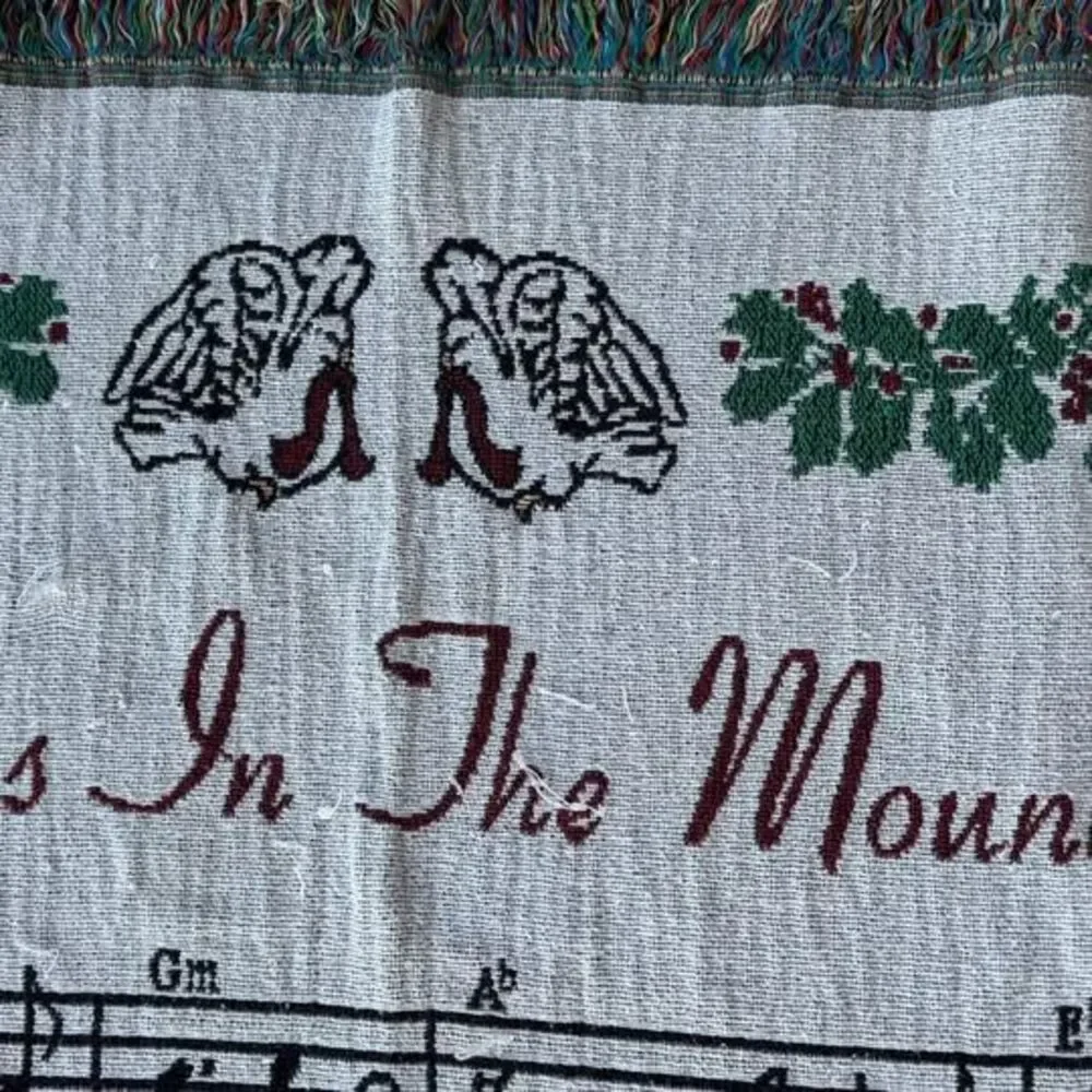 eDW Designs Christmas In The Mountains Woven Throw Blanket